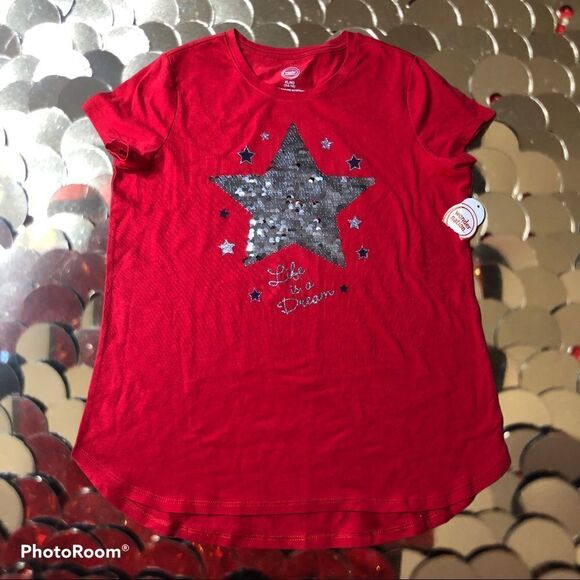 NWT Girls T Shirt sequence changing star. 14/16 - Picture 2 of 11